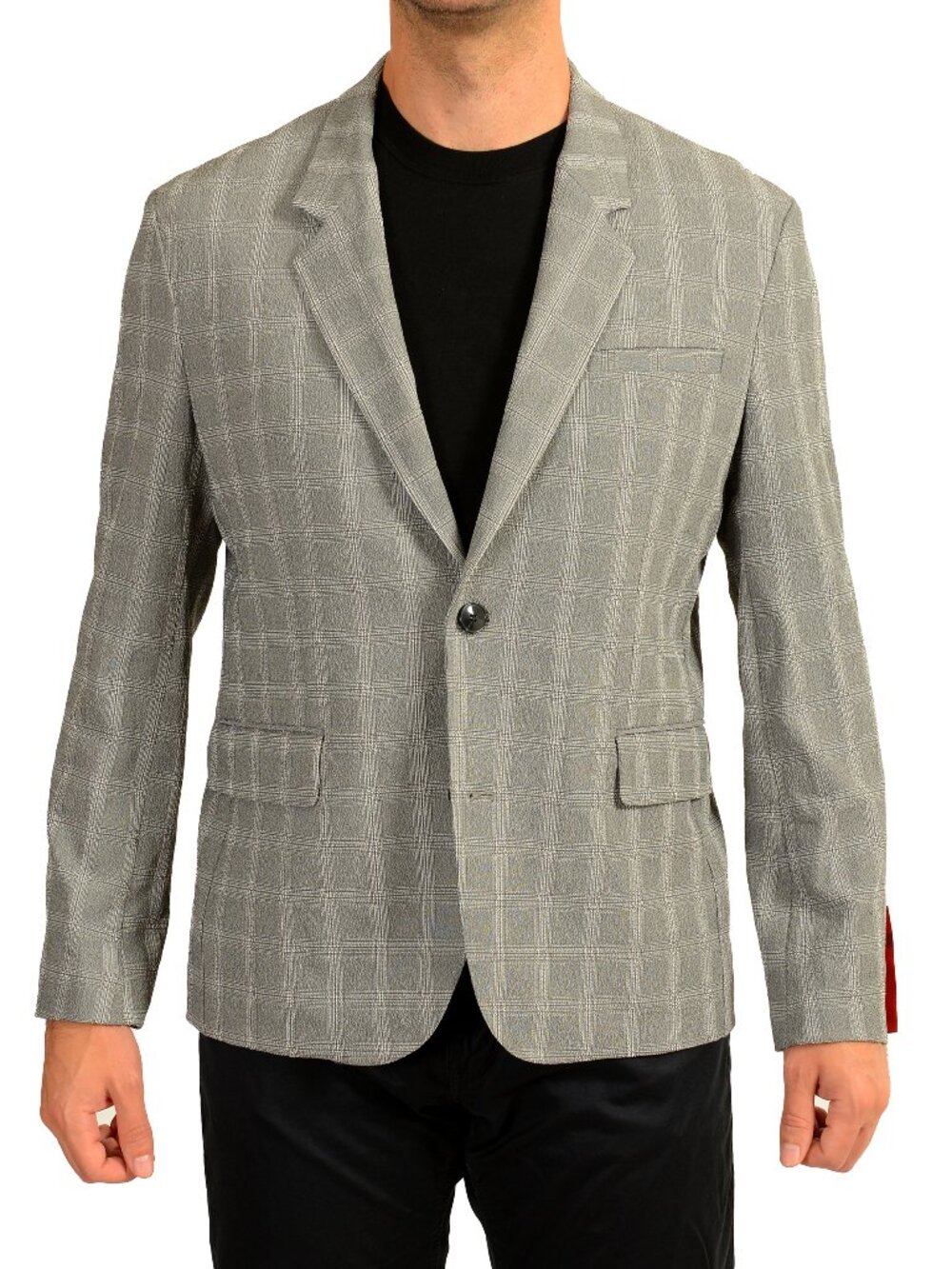 Hugo Boss Men's "Kris233F2X" Modern Fit Plaid Sport Coat Blazer US 38R IT 48R